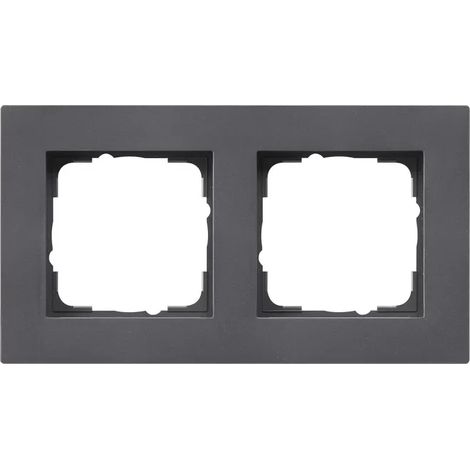Gira Abdeckrahmen 2f flach Gira E2 Anthrazit 0212235 (1/2)