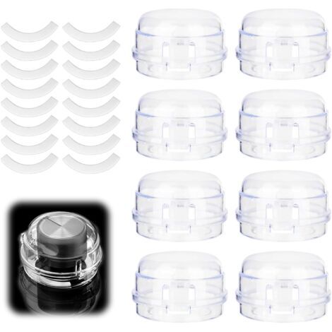8 Pièces Protection Four et Plaques de Cuisson, Cache Boutons de Cuisinière, Max. Ø 3.5cm, Protections pour Cuisinière à Gaz (1/5)