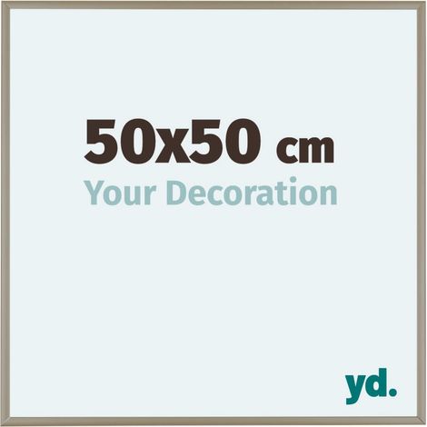 yd. - Cadre photo 50x50 - Champagne - Aluminium - Kent
