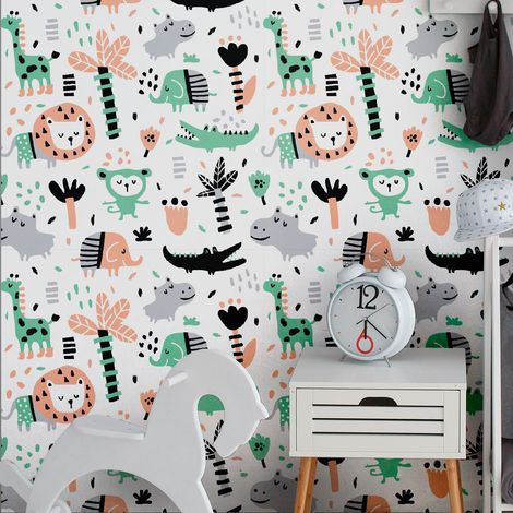 Sticker effet papier peint - ANIMAUX EXOTIQUES - 30x30cm (1/5)