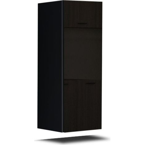 Mueble de salón negro colección CEPTO 37x91cm, 1 puerta, 1 estante.