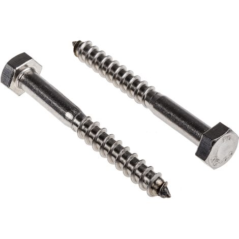 Vis tire-fond, 8mm x , en Acier Inoxydable ( Prix pour Sachet de 50 )