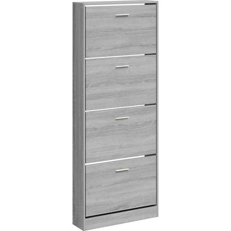 Maison Exclusive - Scarpiera Grigio Sonoma 59x17x150 cm in Legno Multistrato