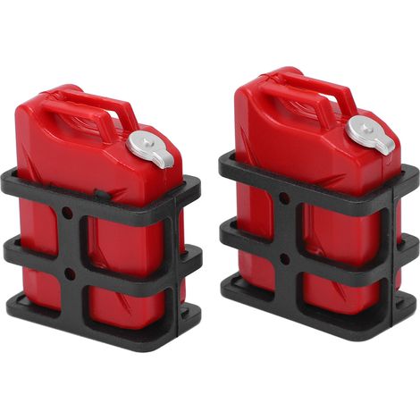 Paire de mini-réservoirs d'essence factices pour voitures RC Crawler 1/8 et 1/10, accessoires de décoration rouges (1/5)