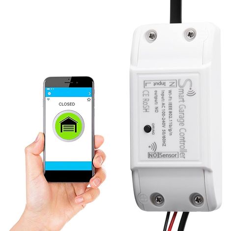 Ouvre-porte de garage WiFi 2.4G, télécommande de porte de garage de surveillance d'application, pour l'application IFTTT Smart Life/pour Android IOS Téléphonique (1/5)