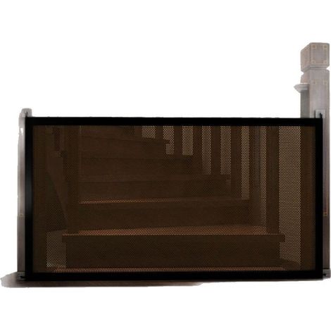 Filet de sécurité bébé et animaux 89x85cm avec 3 modes d'installation, barrière ajustable pour escalier et chambre (1/5)