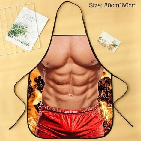 Tablier BBQ - Tablier Cuisine Polyester Réutilisable Lavable 80 cm x 60 cm - Pour Barbecue Cuisine Restaurant Déguisement - 1 Pièce (1/5)