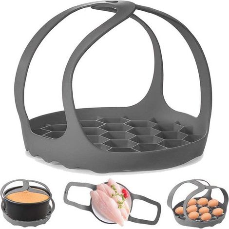 Dailygoods, Soporte para olla a presión, Moldes de silicona para hornear, Rejillas para asar, Silicona resistente al calor, Rejilla para vaporera (1/5)