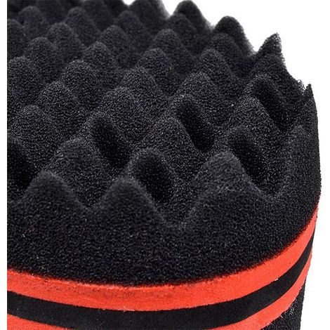Lot de 2 éponges à cheveux pour boucles - hommes, femmes, enfants - brosse de coiffure - éponge pour dreadlocks, locks, twists, afro, boucles, ondulations - outil de soin capillaire (1/2)