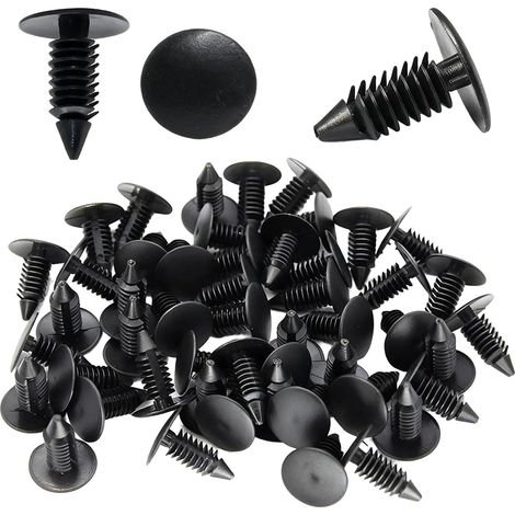 100 Pcs Fir Tree Clips, Fir Tree Trim Panel Clips, Plastic Clip Mouldings, 18mm Head, 23mm Tail, for Auto Panel Repair, Door Trim, Bumper Fixing (1/5)