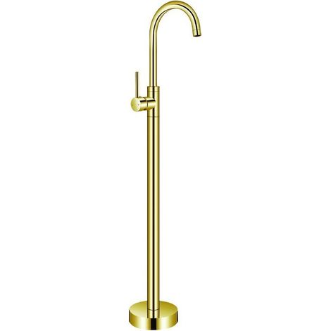 Miscelatore lavabo o vasca a pavimento finitura oro spazzolato  KAM-ARTE ORO kamalu