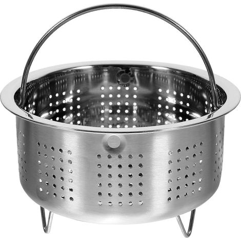 Panier vapeur pour cuiseur à riz, panier vapeur en acier inoxydable, panier vapeur alimentaire-14.00X14.00X8.00CM-Silver (1/2)