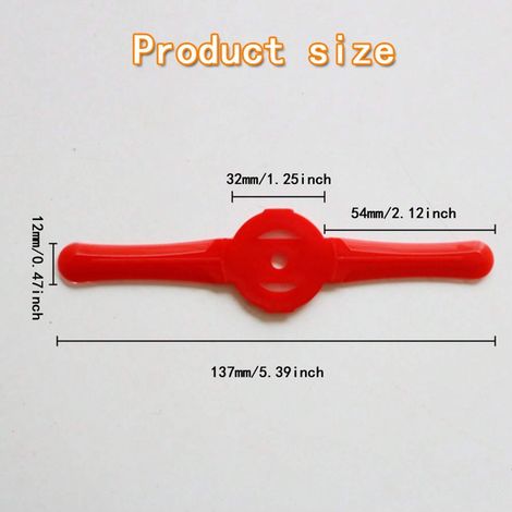 100 Pièces Lames de rechange en plastique rouge pour taille-haie, lames durables pour coupeuse d'herbe et bordureuse, installation facile et rapide (1/4)