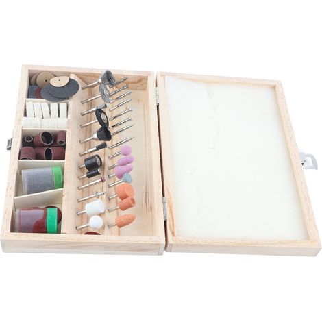Kit 100 pièces accessoires de ponçage et polissage pour outil rotatif, set multifonction bricolage maison (1/5)