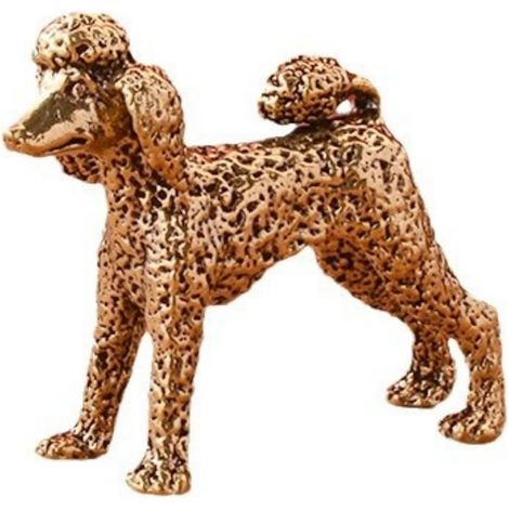 1 Figurine Caniche En Laiton 4,3x4,5cm Sculpture Métal Artisanale Décoration Salon Bureau (1/5)