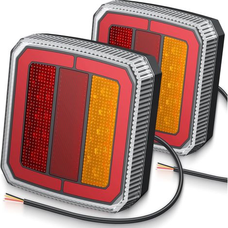 Feux Arrière Remorque IP65 Remorque 40 LEDs Super Claires avec E Mark12V-30V pour La Circulation Routière pour Camping-Car Camion Poids Lourd Tracteur (1/5)