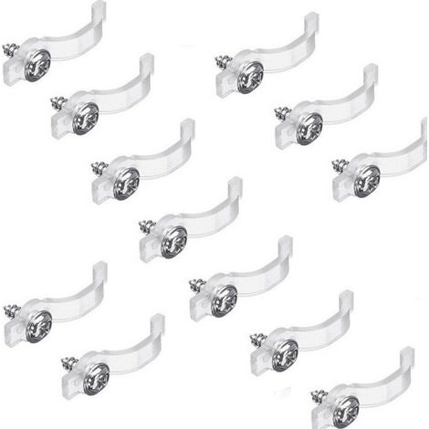 Ortviai Clips de fixation transparents pour rubans LED 3528/5050 – Lot de 100 pièces avec vis