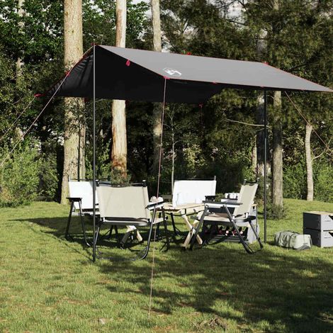 Telo da campeggio vidaXL, grigio e arancione, 300x294 cm, impermeabile