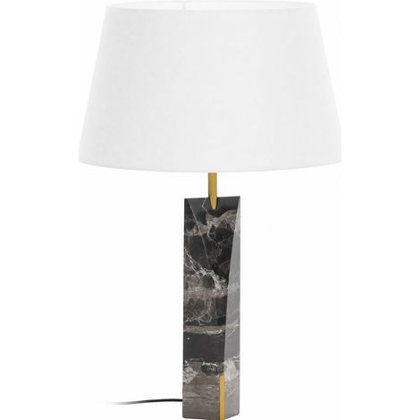 Lampe de table en marbre noir et laiton - noir et bronze (1/5)