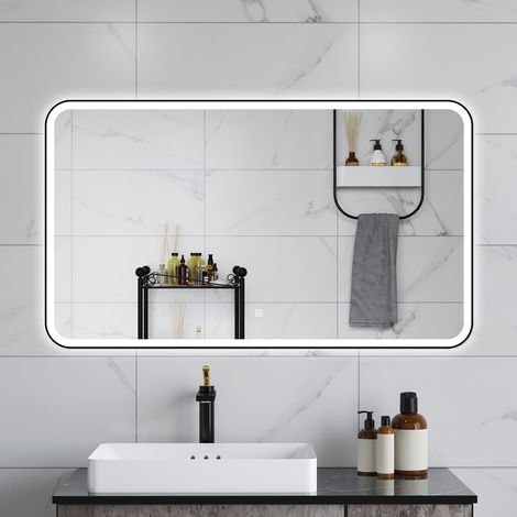 Ducha CasaEspejo LED con Antivaho,Iluminación Inteligente,3 Tonos de Color,Control Táctil,Función de Memoria,120×70cm (1/5)