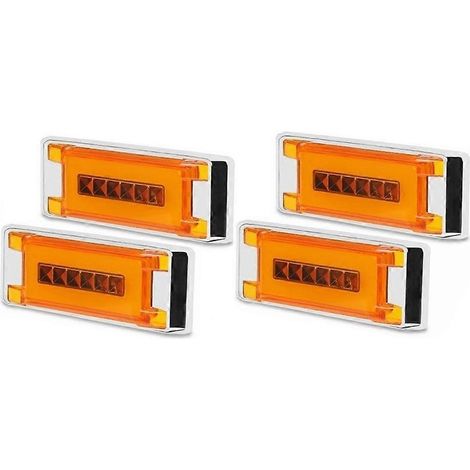 4 feux de position latéraux à LED, feux de gabarit, clignotants, feux de position et feux arrière pour camion, remorque, bus et fourgonnette (1/5)