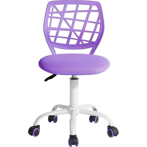 Bürostuhl Ergonomisch höhenverstellbar Stoffsitz Lila Violett (1/5)
