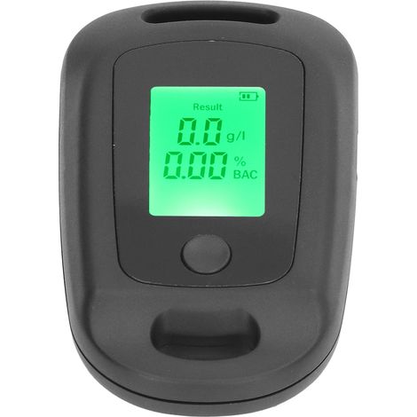 Alcoolomètre portable rechargeable USB haute précision avec écran LCD noir (1/5)