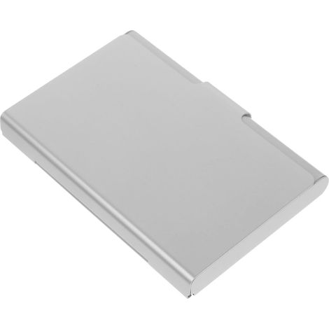 Visitenkartenhalterbox aus Aluminiumlegierung in Silber