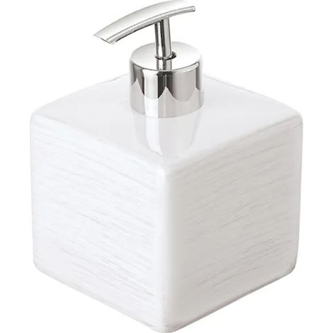 DOSASAPONE IN CERAMICA MODELLO CUBA DIM. CM(LXPXH):9,5X9,5X16 BIANCO   Idroweb