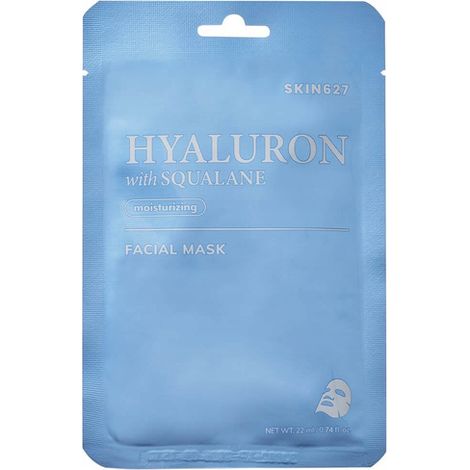 SKIN627 Gesichtsmaske, Tuchmaske, Hyaluron & Squalan, 22 ml (1/2)