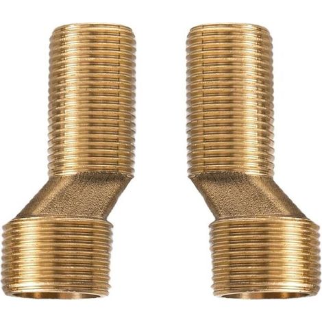 2 pièce Adaptateur de robinet de douche avec bras pivotant, connecteur en laiton de 3/4" à 1/2" pour robinets de salle de bain (1/4)