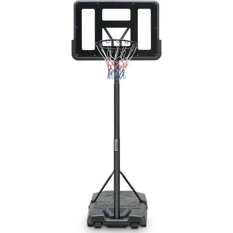 Panier de basketball extérieur réglable en hauteur avec panneau PVC, filet résistant aux intempéries et support triangulaire stable (1/5)
