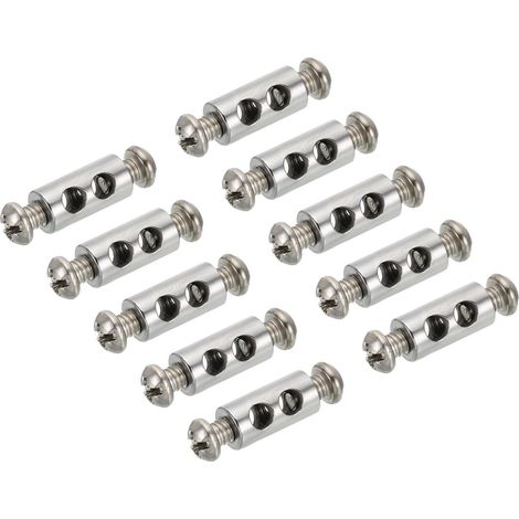 7x14mm Fil Corde Clips, 10 Pcs Acier Câble Pinces 3.2mm Double Trous Fil Serrure Corde Raccords Clip avec M40.7 Vis pour Câble (1/5)