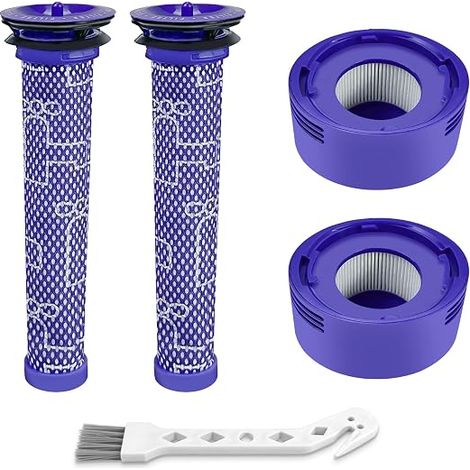 5-teiliges Ersatzfilter-Set für Dyson V8 und V7 Akku-Staubsauger – Inkl. 2 HEPA-Nachfiltern, 2 Vorfiltern und 1 weißer Reinigungsbürste (1/5)