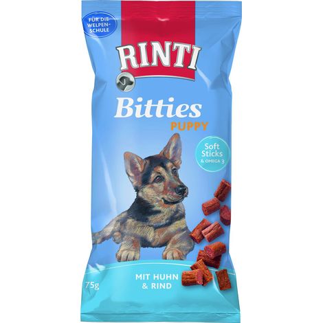 Rinti Extra Bitties Puppy Hundesnack 75 g Huhn & Rind Trockenfutter Hunde