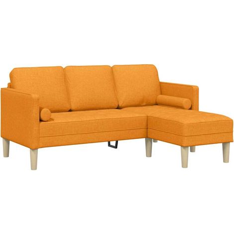 Ensemble de Canapé Sofas avec coussin Jaune foncé Polyester (1/5)