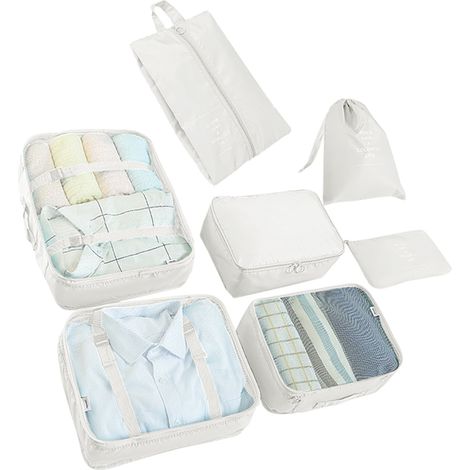 Sac De Rangement Pour Valise - Cube De Packing Polyester 600D - Pour Vêtements Chaussures Produits Cosmétiques - Lot De 4 (1/5)