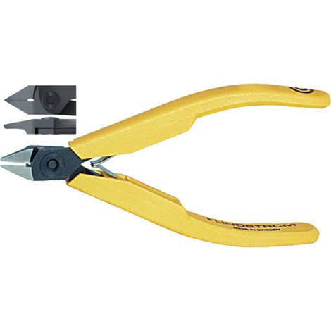 Lindström Elektronik-Seitenschneider, spitzer Kopf, ausgekehlt, KW, ganze Länge: 110 mm