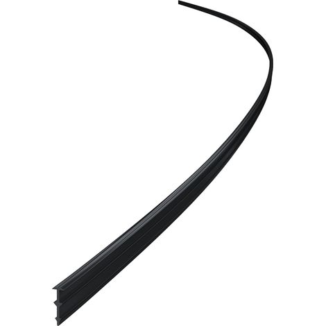 Mai & Mai Duschdichtung Dichtung Dusche Glastür für 10mm Glasstärke Ersatzdichtung Duschwand Wanddichtung Länge: 200cm Schwarz Bremen Dichtung