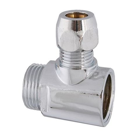 JS T-STUECK M. 1 QUETSCHVERSCHR.  DN10,IGxAG 1/2",3/8"x10MM,VERCHR.