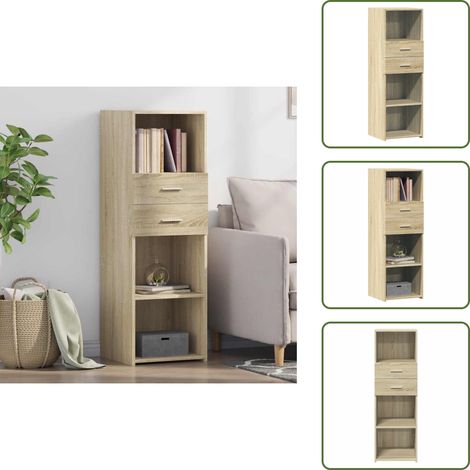 Highboard Sonoma-Eiche 40x42,5x124 cm Holzwerkstoff - Sideboard - Hochboard - Wohnzimmermöbel - Eiche Dekor - Holzwerkstoff (1/5)