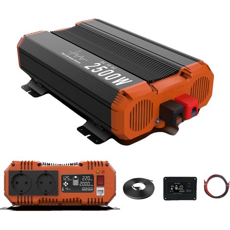 Inversor, salida de onda sinusoidal pura, control remoto, 2500W-12V (1/2)