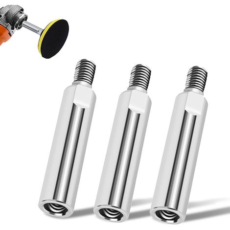 Varilla de extensión de 3 piezas para amoladora angular, varilla adaptadora para pulidora con rosca M10, eje de extensión mejorado, kit de accesorios para amoladoras/pulidoras angulares tipo 100. (1/5)