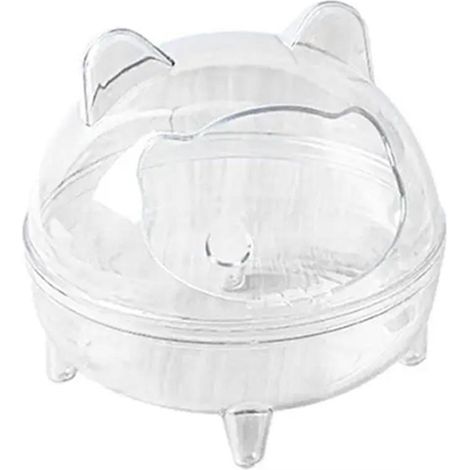 Bain à Sable pour Petits Animaux - Baignoire Transparente Anti-Éclaboussures - Pour Hamster Chinchilla Gerbille - 500 g (1/5)