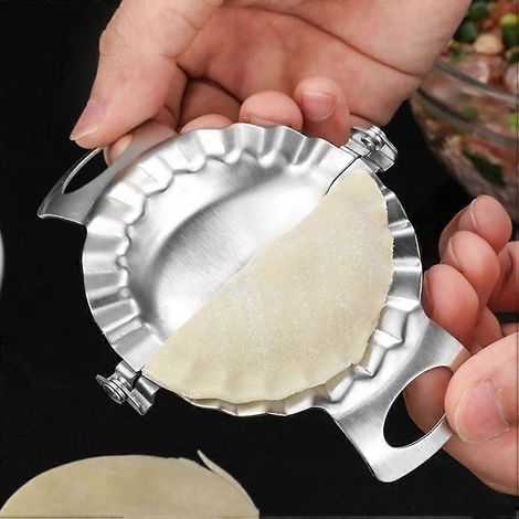 Presse à raviolis en acier inoxydable, outil créatif pour la fabrication de raviolis à la maison (grande taille)-12.491cm (1/2)