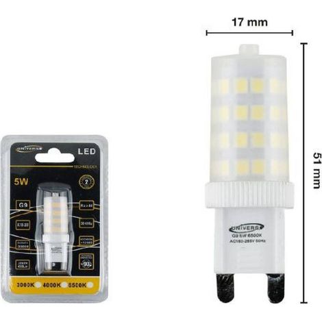 TrAdE Shop Traesio - Lampadina 51 Led Smd G9 5 Watt Luce Bianca Fredda Calda Naturale Faretto - -Bianco Caldo -