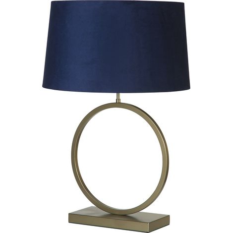 Lampe de table Elegant bronze avec capuchon bleu - EU93102AZ