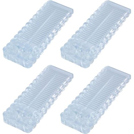 Cale Porte Sol Caoutchouc, 4 Pièces Antidérapante Bloc Arrêts de Portes Durables Butee de Portail Bloque Butoir de Porte Empilables pour Tous Types de Sols en Intérieur et Extérieur