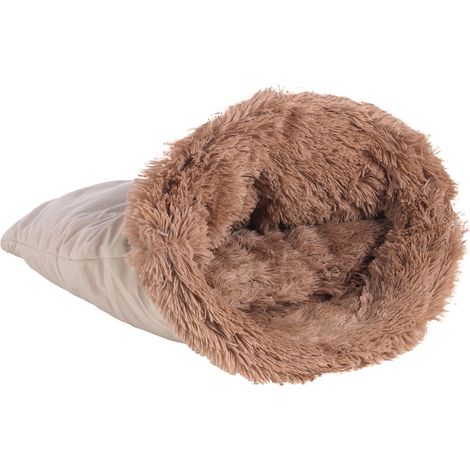 Couchage panier tout doux pour chat 60 cm Ayco taupe (1/2)