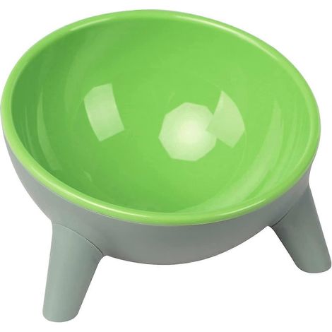 Gamelle en résine pour chat ou chien, surélevée et inclinée, avec base triangulaire anti-basculement. Jolie gamelle. (1/5)